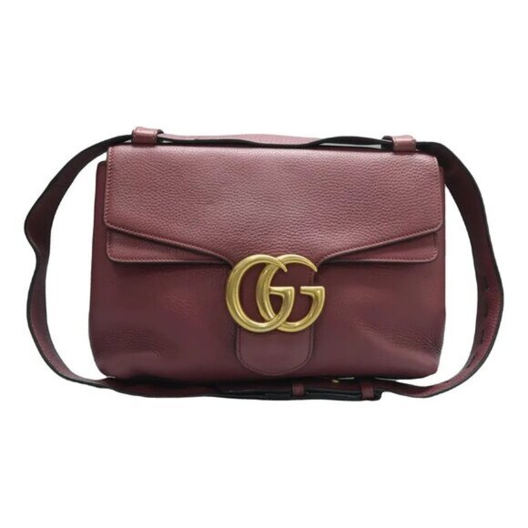 GUCCI Purple Leather Shoulder Bag 832-061925 - Picture 1 of 12